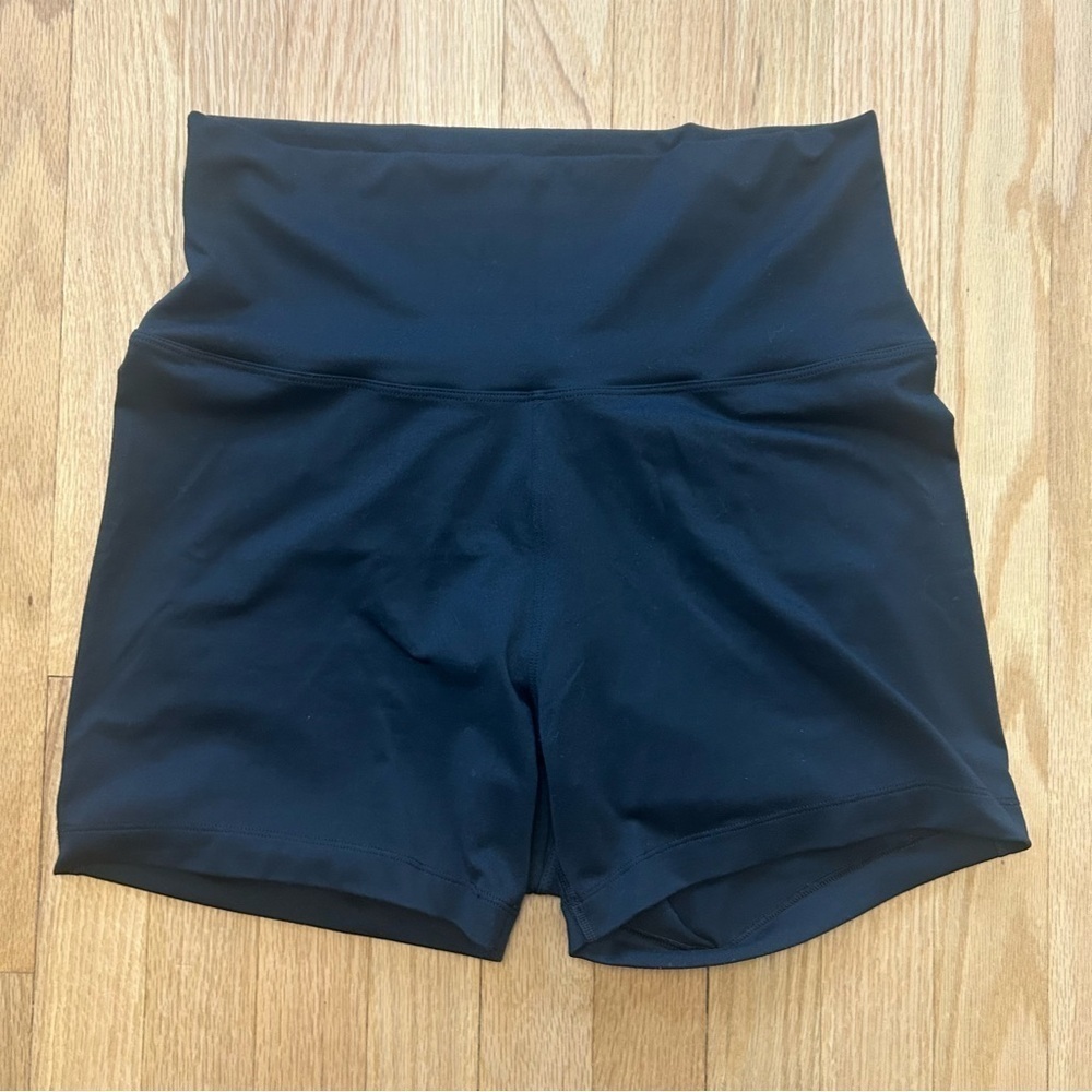 Outdoor Voices Black High-Waist Athletic Shorts